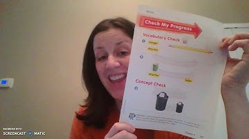 Math-Ch. 8- Check My Progress- Materials Needed