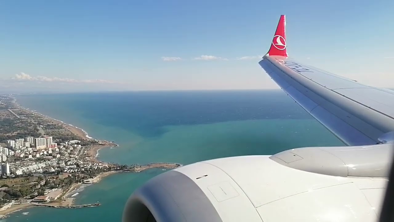 Turkish Airlines Boeing 737 Max 8 landing in Antalya (TK2412)[TC-LCI]