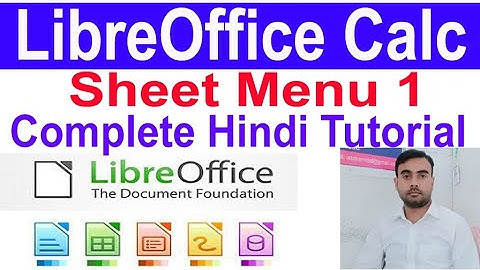 Libreoffice Calc Sheet Menu Part 1 | Libreoffice Calc में Sheet Menu सीखें | ccc exam preparation