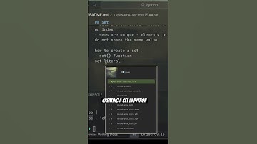 Creating a #set in #python for #beginners #coding #python #programming #code #new #vscode