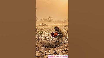 Hungry Monkey Plants a Banana Seed and Finds Happiness #monkey #Hungry Monkey #ai