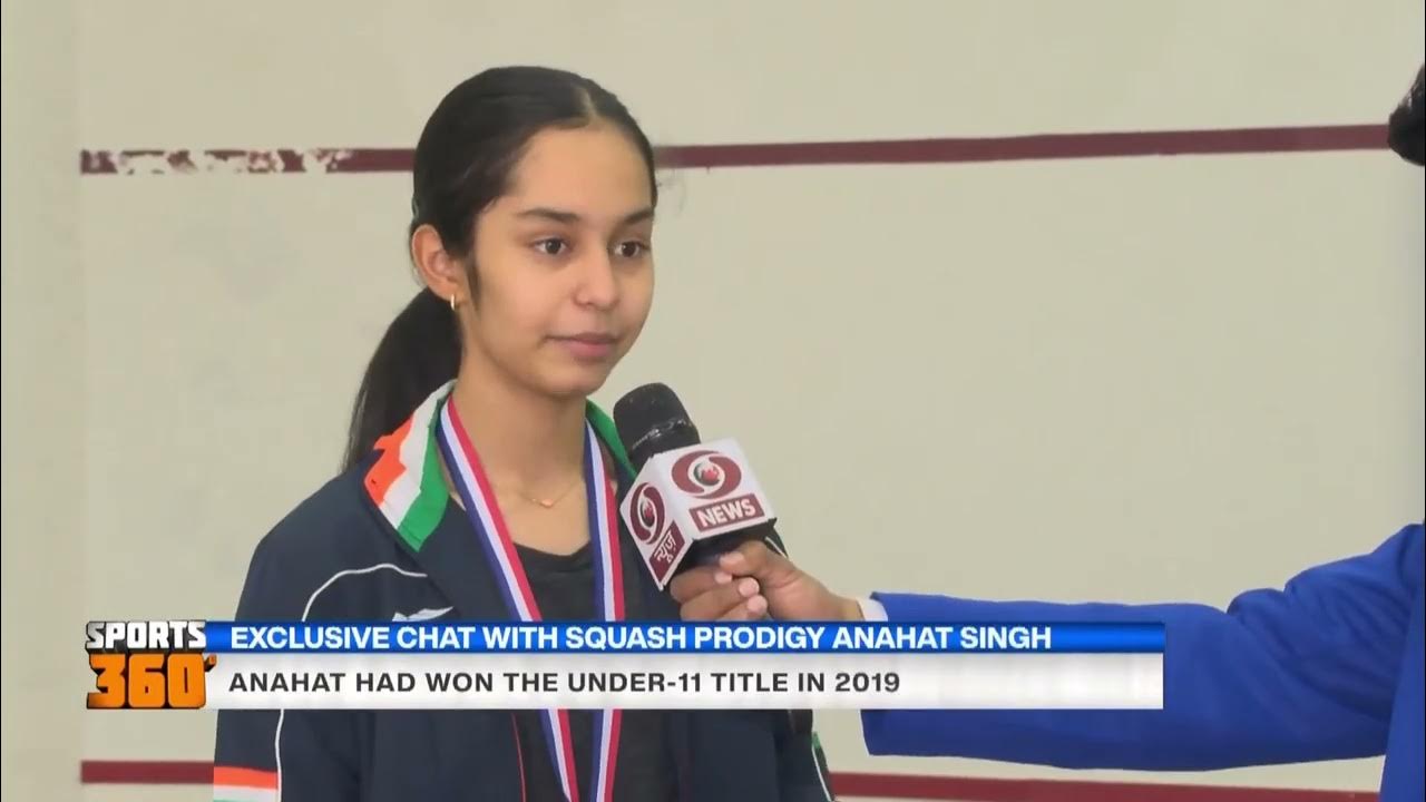 Anahat Singh Squash player interacts with DD India correspondent YouTube