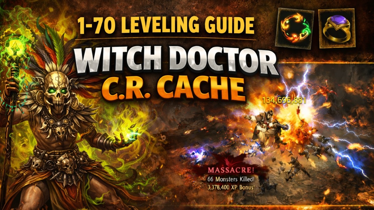 Level 1–70 Witch Doctor CR Guide | Diablo 3 Season 38 - YouTube