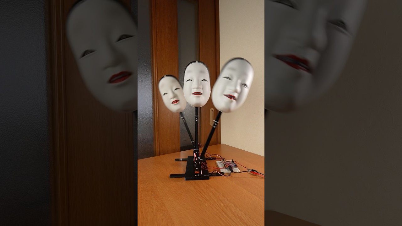 お面ロボットを魔改造してやった⚡️ #電子工作 #プログラミング #diy