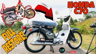 Full Restoration of Honda C70 (1975)  Time Lapse | Motorcycle Restoration  Classic  (CUB)