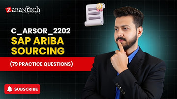 C_ARSOR_2202 - SAP Ariba Sourcing (79 Practice Questions) | ZaranTech