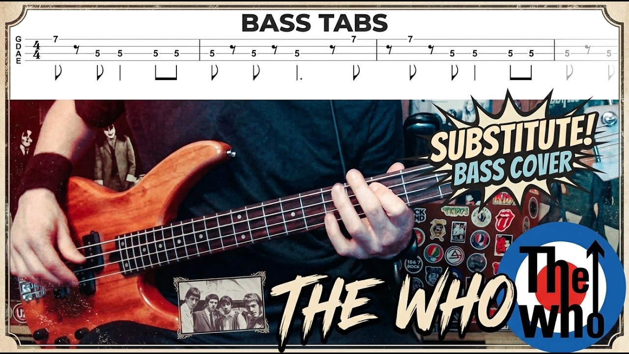 Substitute by The Who - Bass Cover with Tabs Play-Along - YouTube