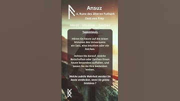 👂 #Tagesrat : #Ansuz 👂#Rune des #Hörens, der #Intuition und der #subtilenZeichen