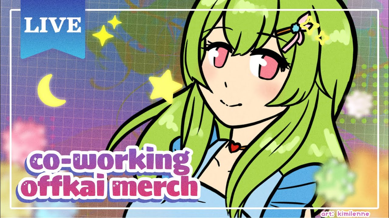 【Sleepover Mondays】Working on Offkai Hololive EN Fan Merch! 🌷 - YouTube