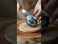 Slicing glass Earth! #oddlysatisfying #SatisfyingVideo #asmr #ytshorts #viralasmr #viral #trending