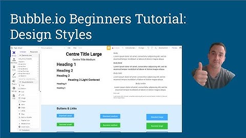 Bubble.io Beginners Tutorial: Setting A Web Apps Design Styles