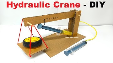 hydraulic crane working model for science project exhibition - diy - science project academy