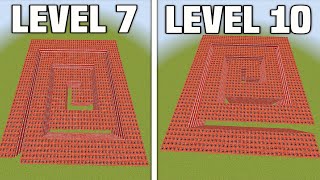 Testing Tnt Power Level 7 To Level 10 In Minecraft
