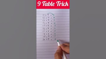 9 table trick #shorts #ytshorts #viralshort #tricks #trend