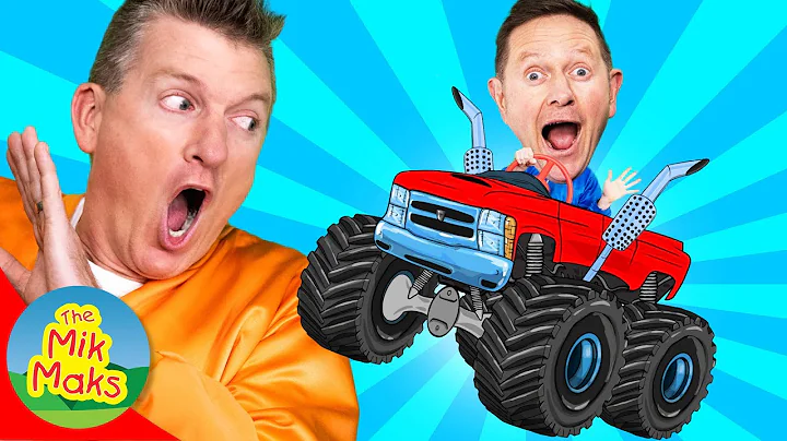Five Monster Trucks | Numbers Song for Kids | The Mik Maks