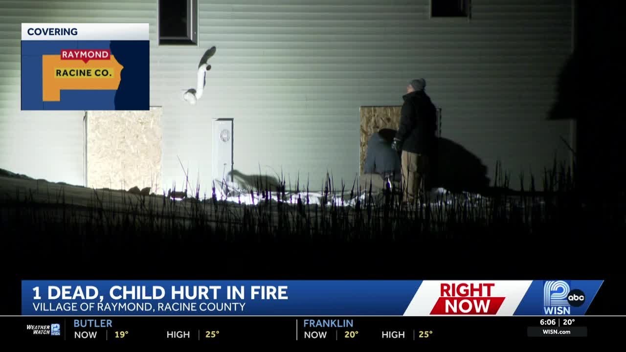 Woman killed, child rescued from burning home in Racine County - YouTube
