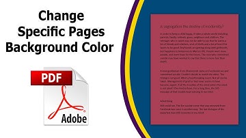 How to change specific pages background color in adobe acrobat pro dc