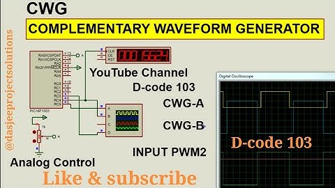 CWG complementary waveform generator and dead Band pic16f1503