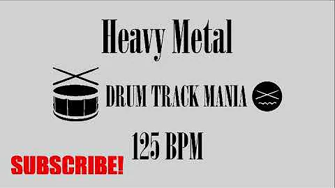 HEAVY Metal Drum Backing Track 125 BPM (Drums Only)