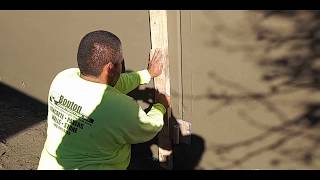 Veterans concrete,...cut vertical control joints @ South retaining wall