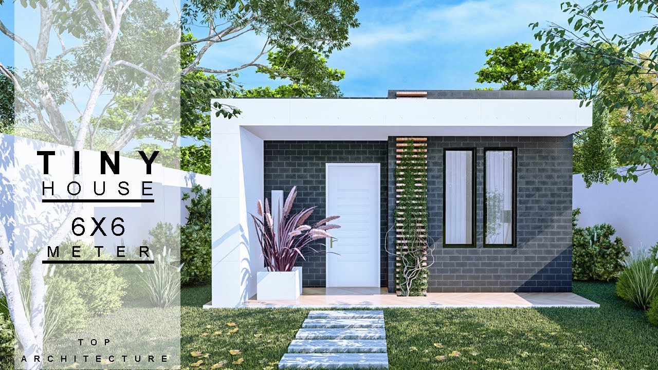 Small House 6 x 6 meter with one bedroom | 6 x 6 meter Tiny house | Small house design ideas