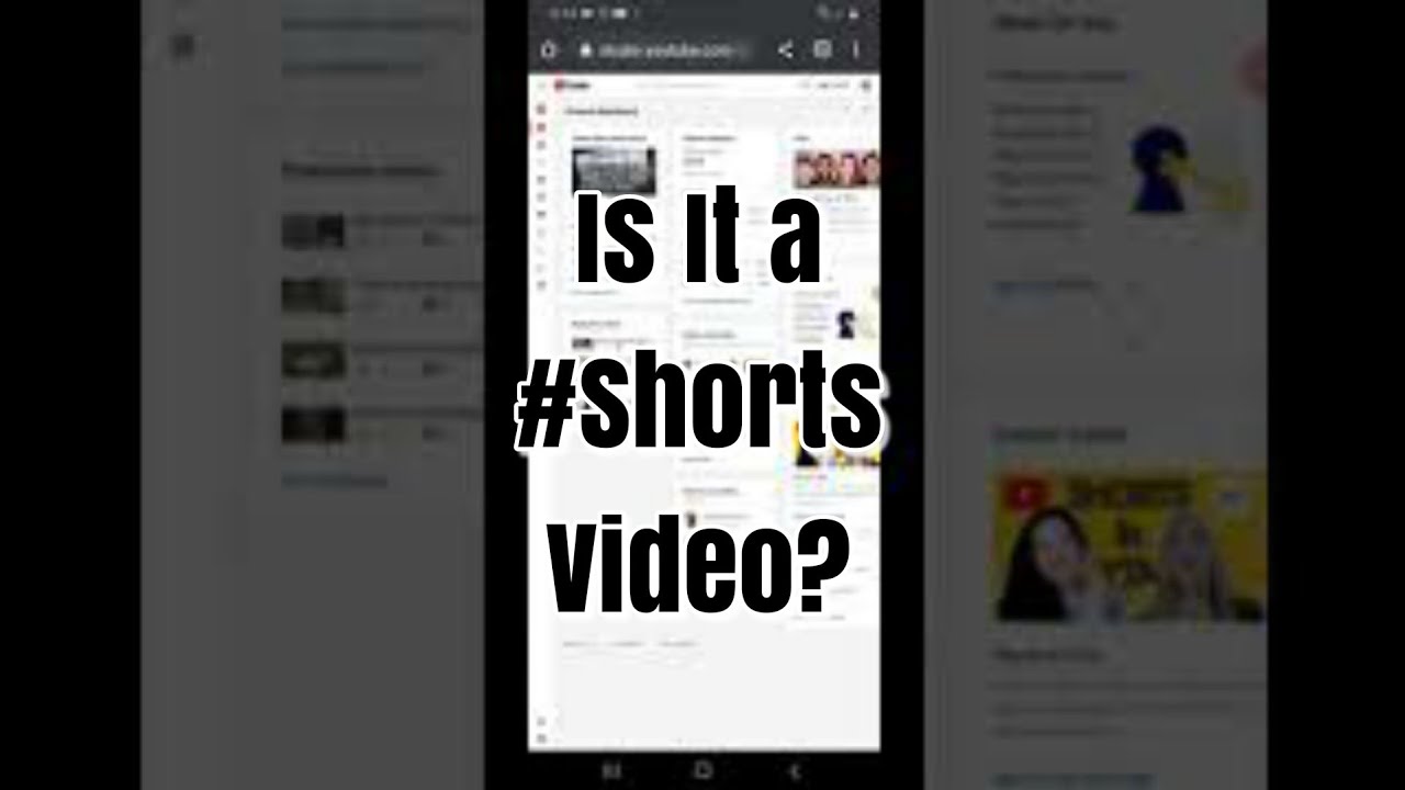 How to check if YouTube sees your #shorts does it qualify as a #shorts