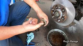 How to Replace the Front Brake Pads, Rotors, Calipers, & Wheel Bearing Seals on a 1999 Toyota Tacoma