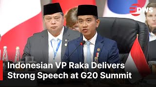 Download Lagu FULL SPEECH: Indonesia’s VP Rakabuming Raka Delivers Strong \u0026 Impactful Speech at G20 Summit | ac1e MP3