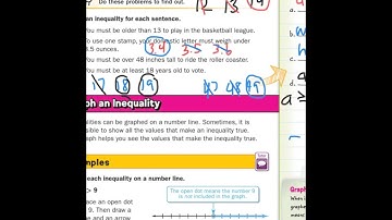 P. 625-628 lesson 8.6 writing & graphing inequalities