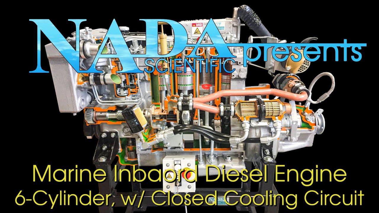 Marine Inboard Diesel Engine 6 Cylinders - NADA Scientific - YouTube