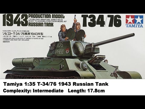 Tamiya 1:35 T34/76 1943 Russian Tank Kit Review