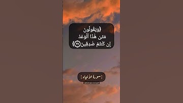 سورة الأنبياء الآية ٣٦ الى ٣٩ بصوت الشيخ محمد صديق المنشاوي