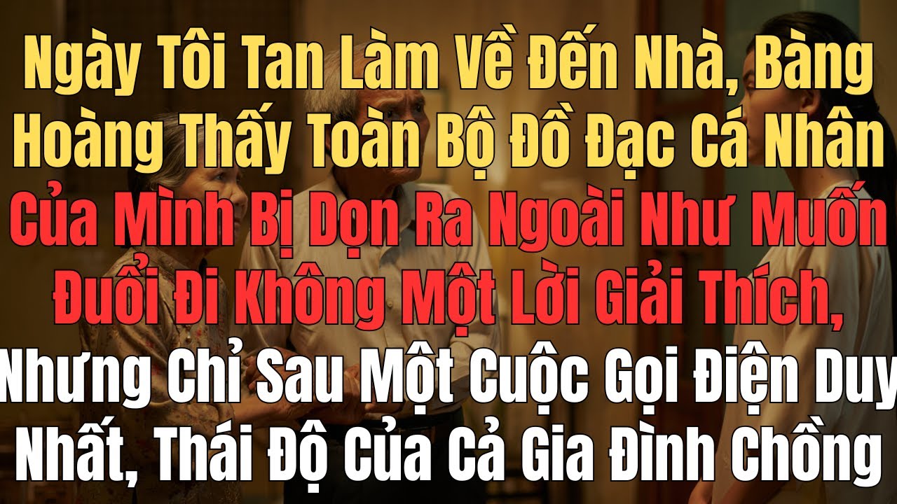 Ngày Tôi Đi Làm Về, Thấy Đồ Đạc Mình Bị Dọn Ra Ngoài; Nhưng Sau Cuộc Gọi Duy Nhất, Cả Nhà Chồng