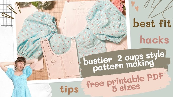 the-ultimate-guide-to-creating-a-perfect-bustier-with-2-cups-style-free-pdf-in-5-sizes-diy-youtube