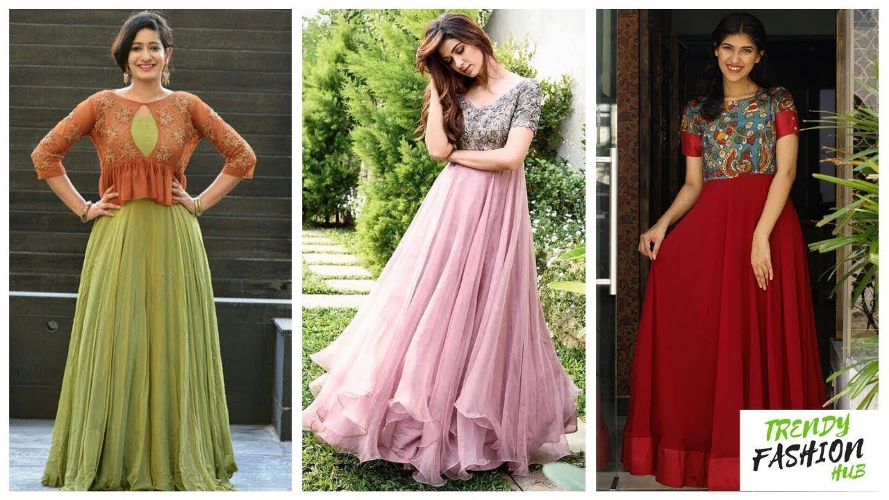 latest indian long gown dress design