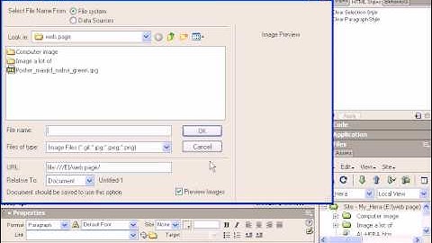 Dreamweaver  tutorial Part 1