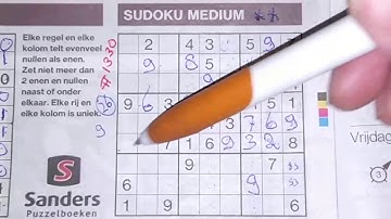 Threefold of different kind of puzzles! (#1330) Medium Sudoku puzzle. 08-12-2020 part 2 of 3