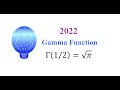 Gamma function and Gamma(1/2) بە کوردی