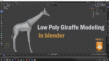 Low Poly Giraffe modeling in blender/animal/best class