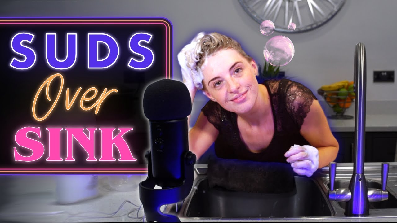 [ASMR] Suds / Hair Wash / Bubbles / Hair over sink / Hair Dunk
