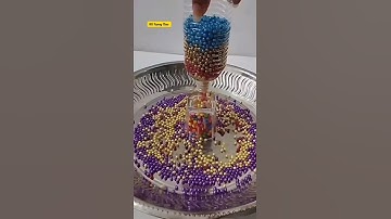 Colourful Pearls Drop from Bottle. #shorts #drop #asmr #satisfying #pearls #oddlysatisfying #reverse