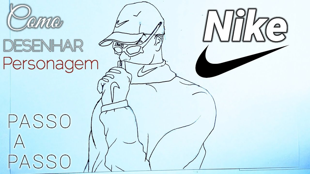 Como desenhar o garoto Nike passo a passo 