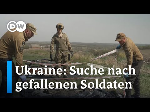 Schwierige Leichensuche an der ukrainischen Front ...