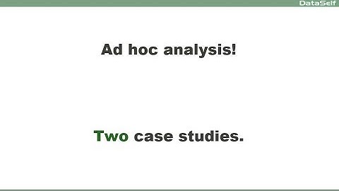Ad Hoc Analysis in DataSelf Analytics