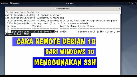 Cara Remote Debian 10 menggunakan SSH