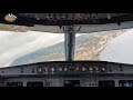 Landing in Madeira Island International Airport Cristiano Ronaldo (Cockpit View)