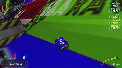 Re-Volt Custom Track R2049 Downtown by Dyspro50, Time Trial Laps