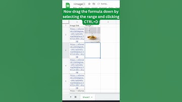 Bulk add images in a google sheet using Image (  ) Formula