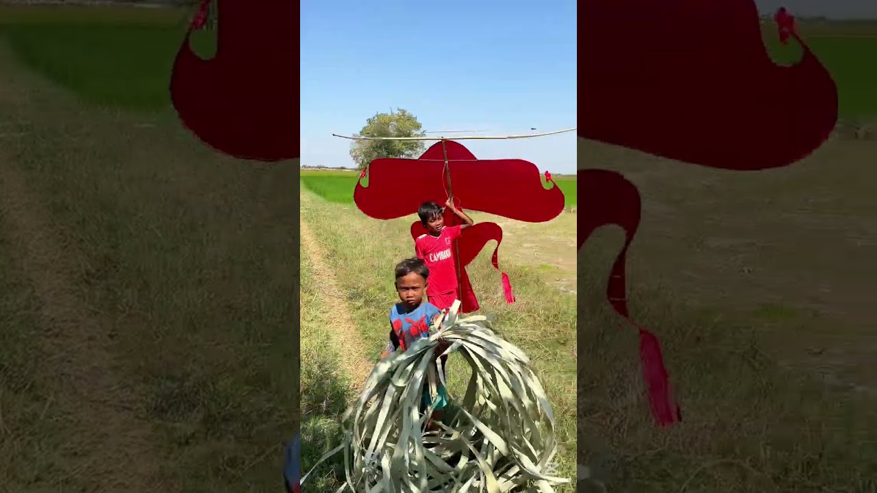 ធ្លាប់តែធ្វើខ្លែងឯកកន្ទុយត្រីធម្មតាៗតែថ្ងៃនេះច្នៃជាក្បាច់ម្តង ស្អាតប្លែក😍