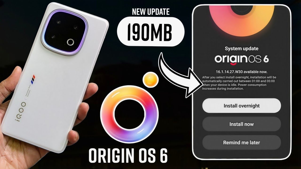 Origin OS 6 Update 190mb For Better System Stability - YouTube